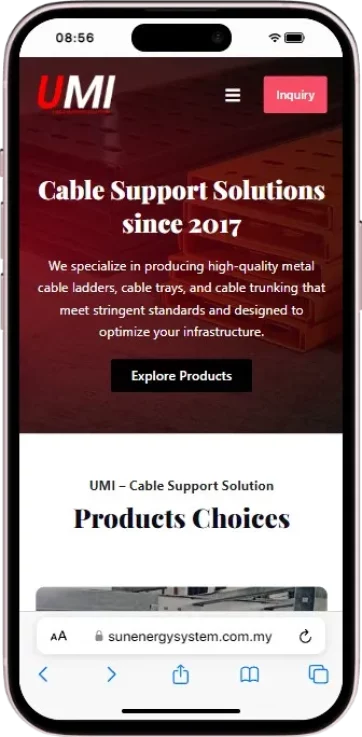 umi cable support solution sun energy system sdn bhd
